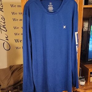 Hurley Men's Blue Long Sleeve Spf Sun Shirt XL